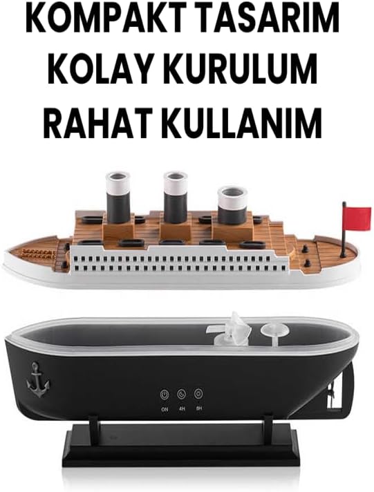 Titanic Gemi Tasarımlı Hava Nemlendirici Aroma Difüzörü