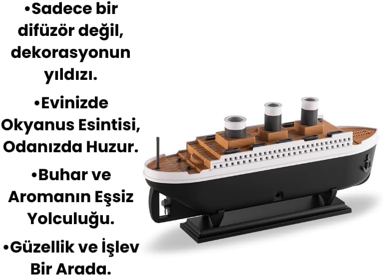 Titanic Gemi Tasarımlı Hava Nemlendirici Aroma Difüzörü