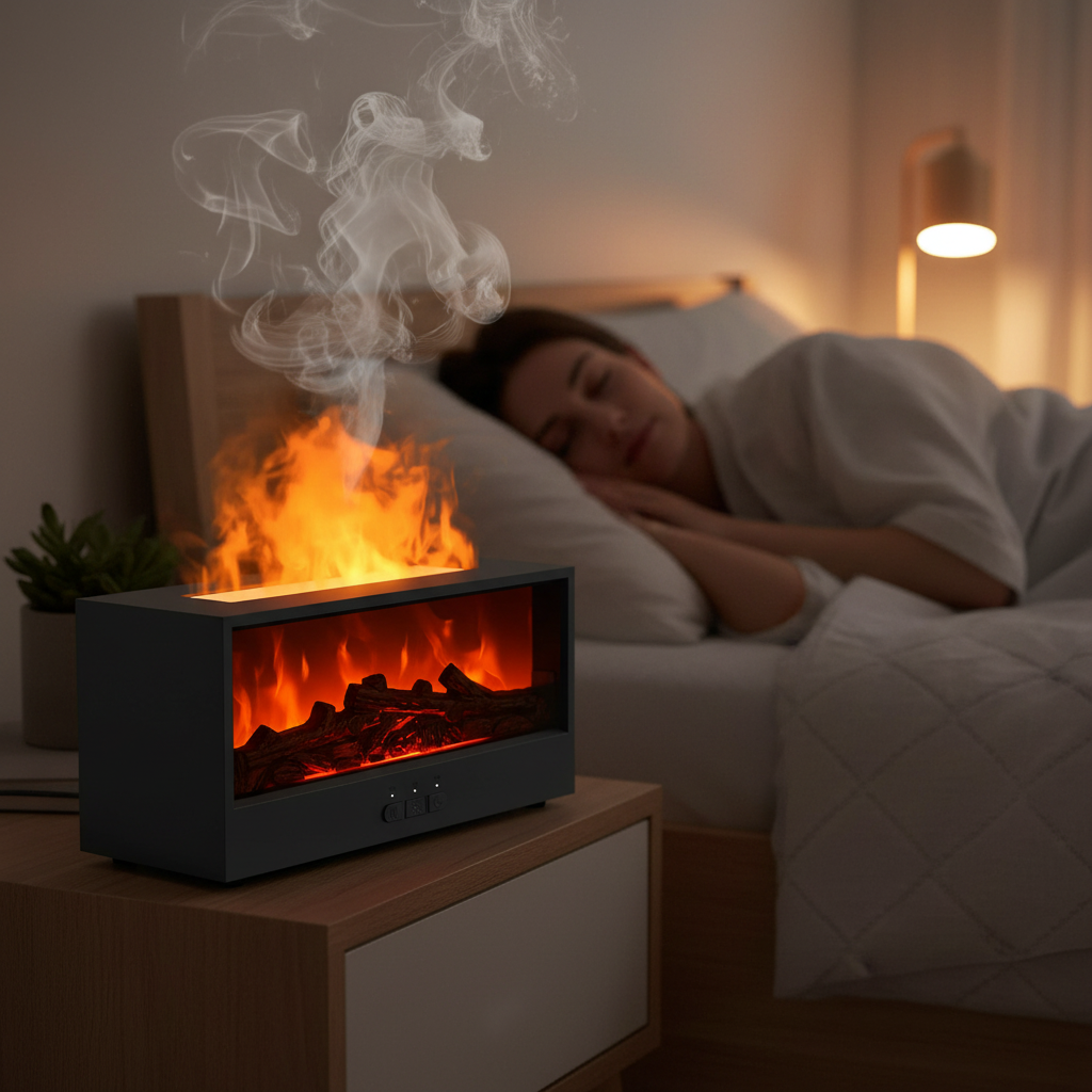 Alev Efektli Nemlendirici - Yatak Odası