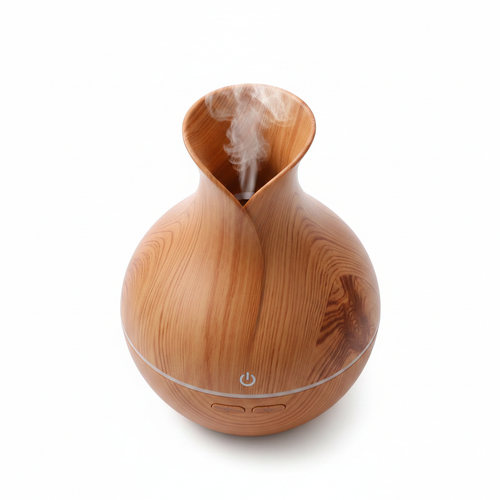 Ahşap vazo nemlendirici üstten görünüm