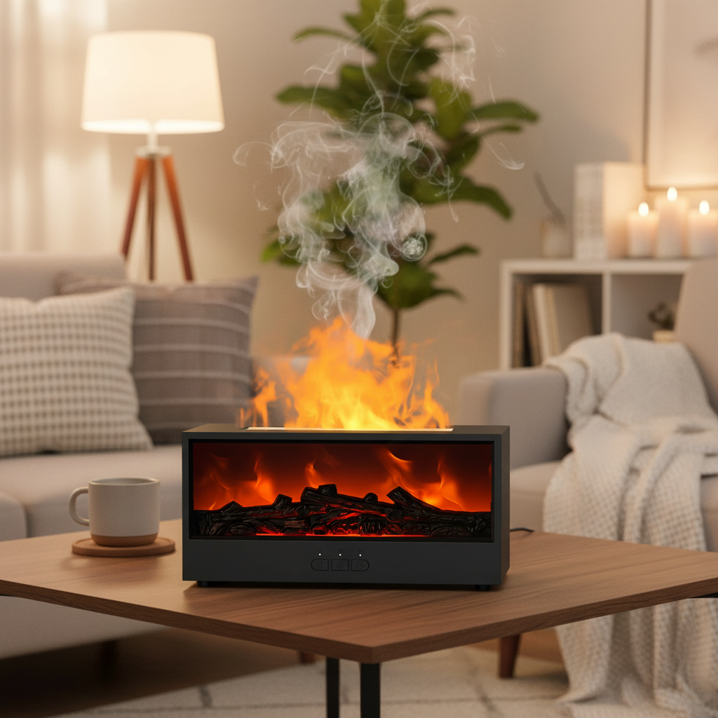 Şömine Hava Nemlendirici - Oturma Odası